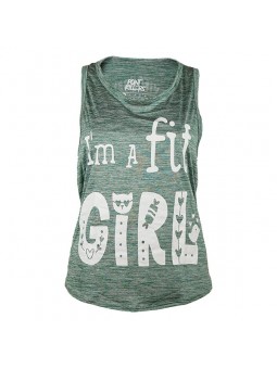 Camiseta de Alças Fit Girl...