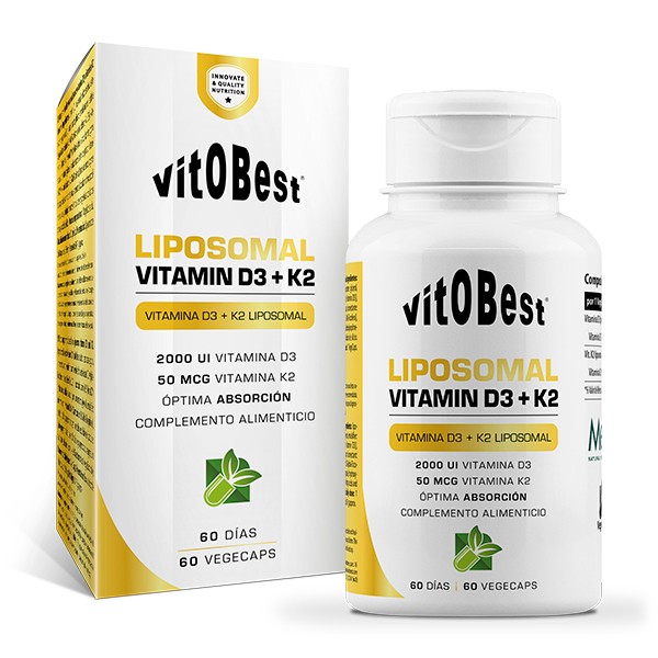 Liposomal Vitamin D3+K2 60 VegeCaps