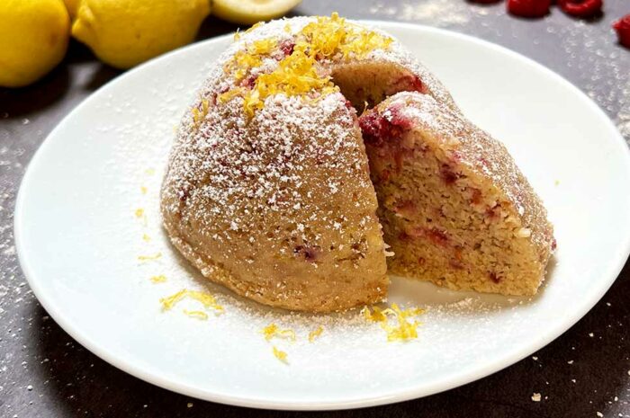 Receta Mug Cake de Limón y Frambuesa Vitobest®.