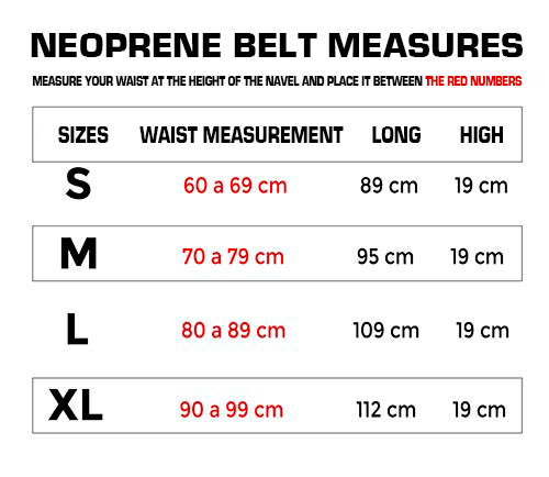 Neoprene Belt Measurements